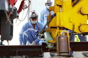 INDONESIA-JAKARTA-BANDUNG-HIGH-SPEED RAILWAY-TRACK LAYING