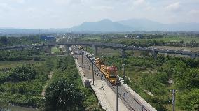 INDONESIA-JAKARTA-BANDUNG-HIGH-SPEED RAILWAY-TRACK LAYING