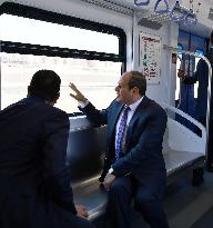 EGYPT-CAIRO-PRESIDENT-CHINA-MADE LRT-TRIAL RUNNING