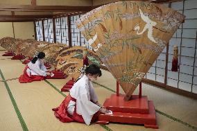 Large fans at western Japan shrine