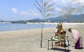 Beach in northeastern Japan hit by 2011 quake-tsunami disaster