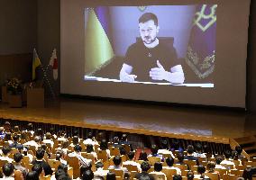 Online lecture by Ukrainian Pres. Zelenskyy