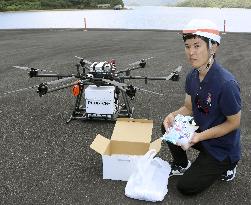Drone delivery test on southwestern Japan islands