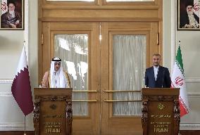 IRAN-TEHRAN-QATAR-FM-VISIT