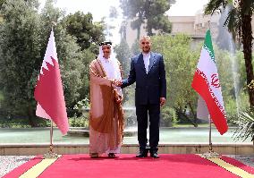 IRAN-TEHRAN-QATAR-FM-VISIT