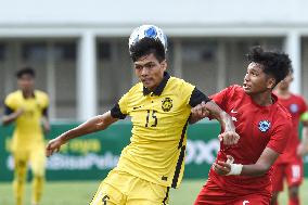 (SP)INDONESIA-JAKARTA-FOOTBALL-AFF U-19 YOUTH CHAMPIONSHIP-MALAYSIA VS SINGAPORE