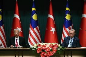 TURKEY-ANKARA-PRESIDENT-MALAYSIA-PM-MEETING