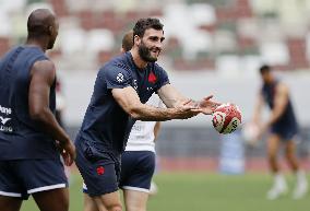 Rugby: France training for Japan match