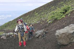 Mt. Fuji in climbing season