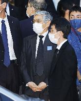 Night vigil for late ex-Japan PM Abe