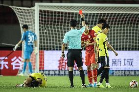 (SP)CHINA-DALIAN-FOOTBALL-CSL-HEBEI VS GUANGZHOU (CN)