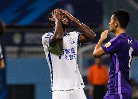 (SP)CHINA-MEIZHOU-FOOTBALL-CSL-TIANJIN VS CANGZHOU (CN)