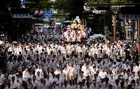 Decorated float for famous festival in Japan