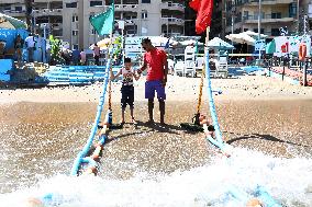 EGYPT-ALEXANDRIA-BEACH FOR VISUALLY-IMPAIRED PEOPLE