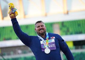 (SP)U.S.-EUGENE-ATHLETICS-WORLD CHAMPIONSHIPS-MEN'S SHOTPUT-AWARDING CEREMONY