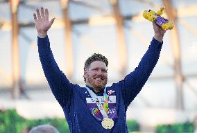 (SP)U.S.-EUGENE-ATHLETICS-WORLD CHAMPIONSHIPS-MEN'S SHOTPUT-AWARDING CEREMONY