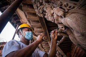NEPAL-KATHMANDU-CHINESE AID-WORLD HERITAGE PALACE-RESTORATION