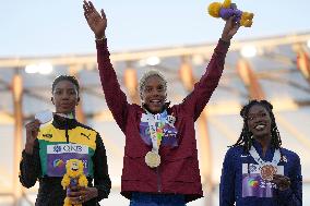 (SP)U.S.-EUGENE-ATHLETICS-WORLD CHAMPIONSHIPS-WOMEN'S TRIPLE JUMP-AWARDING CEREMONY