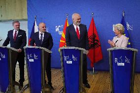 BELGIUM-BRUSSELS-EU-ALBANIA-NORTH MACEDONIA-ACCESSION NEGOTIATIONS