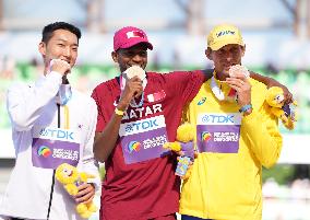 (SP)U.S.-EUGENE-ATHLETICS-WORLD CHAMPIONSHIPS-MEN'S HIGH JUMP-AWARDING CEREMONY