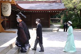 Japanese crown prince's visit to Meiji Jingu shrine