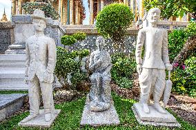 THAILAND-BANGKOK-WAT PHRA KAEW-CHINA-STONE STATUES