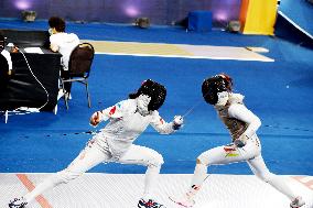 (SP)EGYPT-CAIRO-FENCING-2022 WORLD CHAMPIONSHIPS-TEAM WOMEN'S FOIL-TABLE OF 16