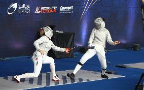 (SP)EGYPT-CAIRO-FENCING-2022 WORLD CHAMPIONSHIPS-TEAM WOMEN'S SABRE-TABLE OF 16