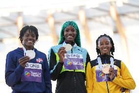 (SP)U.S.-EUGENE-ATHLETICS-WORLD CHAMPIONSHIPS-WOMEN'S 400M-AWARDING CEREMONY