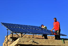 SYRIA-DAMASCUS-SOLAR-POWER
