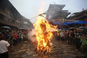 NEPAL-BHAKTAPUR-GHANTAKARNA FESTIVAL