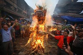 NEPAL-BHAKTAPUR-GHANTAKARNA FESTIVAL