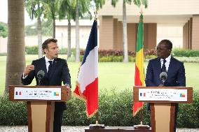 BENIN-COTONOU-FRANCE-PRESIDENT-VISIT