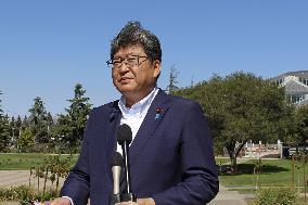Japanese industry minister Hagiuda during U.S. trip