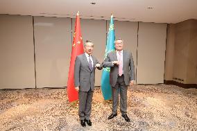 UZBEKISTAN-TASHKENT-CHINA-WANG YI-KAZAKHSTAN-FM-MEETING