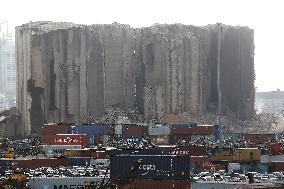 LEBANON-BEIRUT PORT-SILOS-COLLAPSE