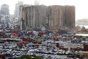 LEBANON-BEIRUT PORT-SILOS-COLLAPSE