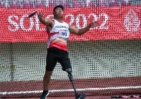 (SP)INDONESIA-SURAKARTA-ASEAN PARA GAMES 2022-ATHLETICS-DISCUS THROW