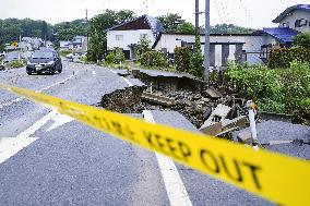 Heavy rain hits northeastern Japan