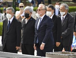 Russian Ambassador to Japan Mikhail Galuzin in Hiroshima