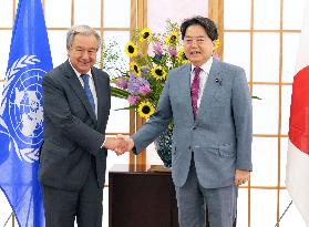 U.N. chief Guterres in Japan