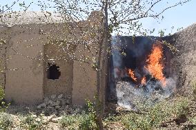 AFGHANISTAN-JAWZJAN-NATURAL FIRE-RESIDENTIAL HOUSES-DAMAGE