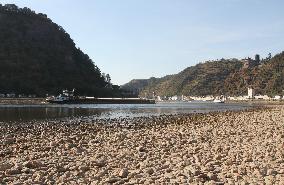 GERMANY-KAUB-RHINE RIVER-WATER LEVEL