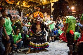 NEPAL-BHAKTAPUR-CULTURE-NIL BARAHI DANCE FESTIVAL