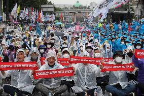 SOUTH KOREA-SEOUL-MILITARY DRILL-PROTEST