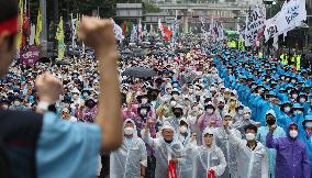 SOUTH KOREA-SEOUL-MILITARY DRILL-PROTEST