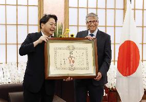 Microsoft co-founder Gates receives Japanese decoration