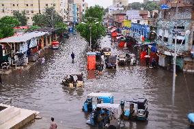 PAKISTAN-HYDERABAD-FLOODS