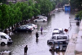 PAKISTAN-HYDERABAD-FLOODS