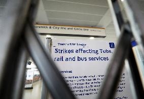 BRITAIN-LONDON-TUBE WORKERS-STRIKE